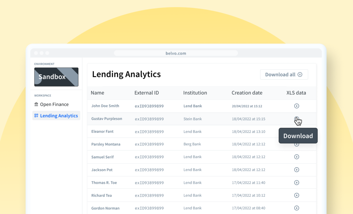 Lending Analytics: helping lenders extract value from open finance data